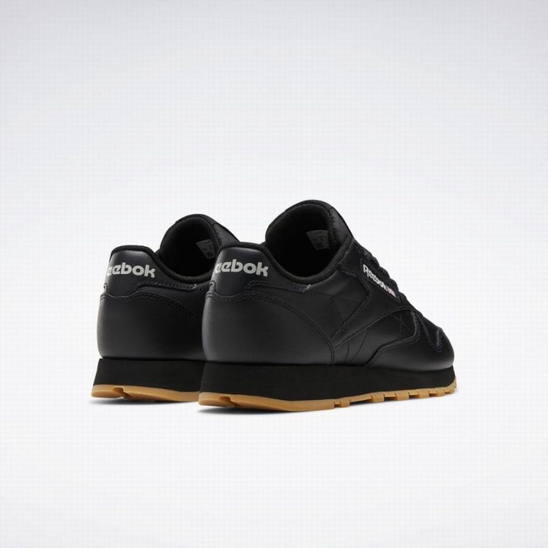 Reebok Classic Leather Women's Shoes Black Grey | KUZ9995KK