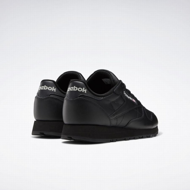 Reebok Classic Leather Women's Shoes Black Grey | KUX555PU