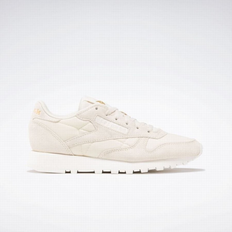 Reebok Classic Leather Women\'s Shoes Gold Metal White | ZQO2098FK