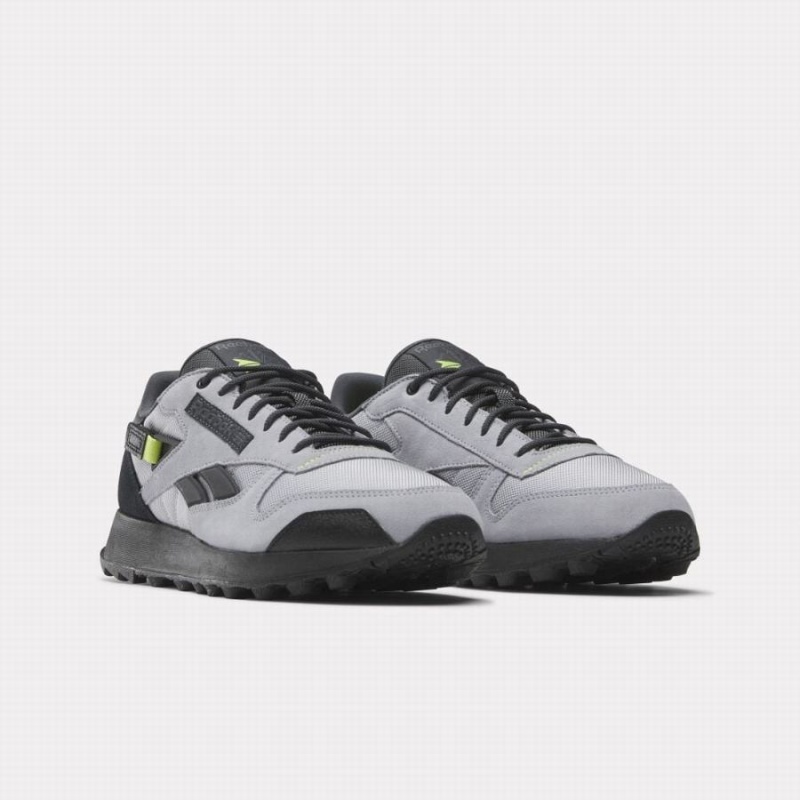 Reebok Classic Leather Women's Shoes Grey Black | IZP9947LO