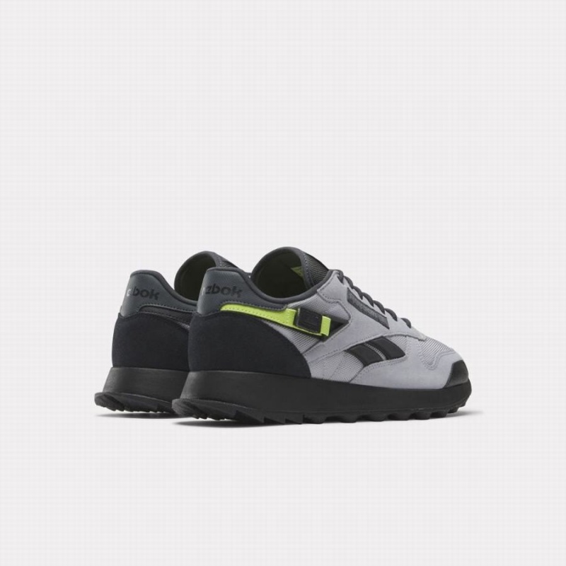 Reebok Classic Leather Women's Shoes Grey Black | IZP9947LO