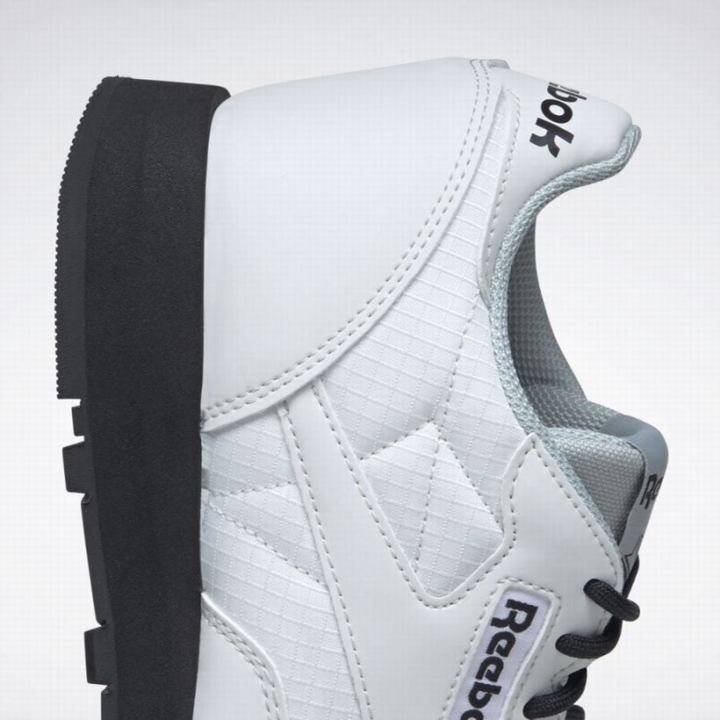 Reebok Classic Leather Women's Shoes Grey Black | JCD137UK