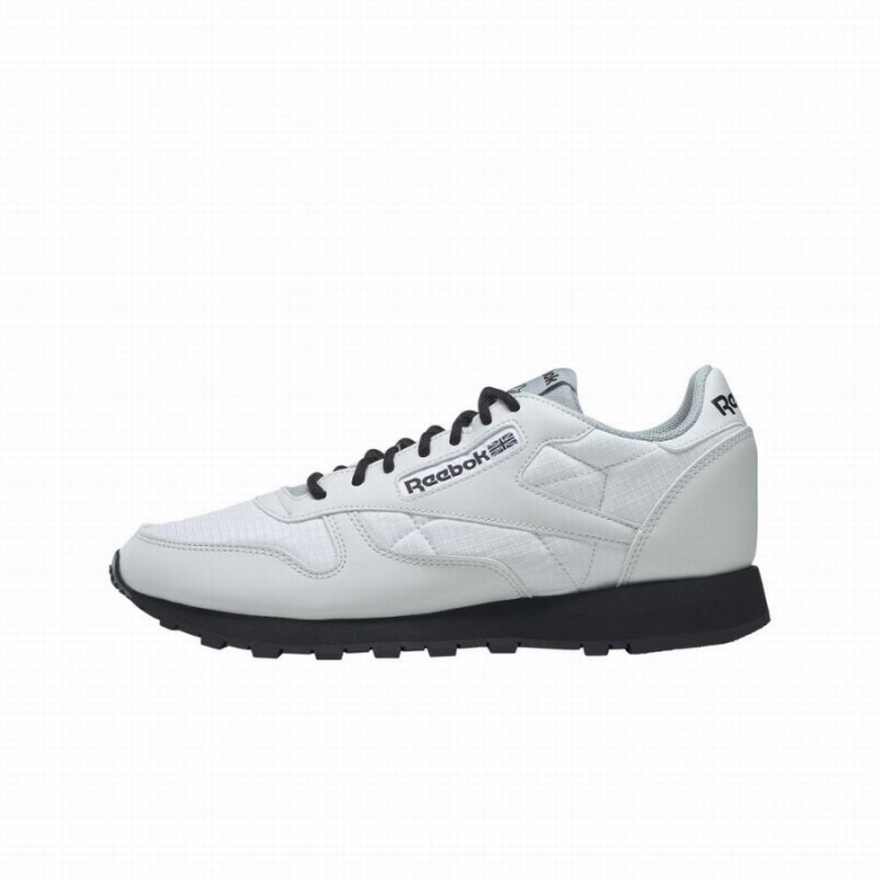 Reebok Classic Leather Women's Shoes Grey Black | JCD137UK