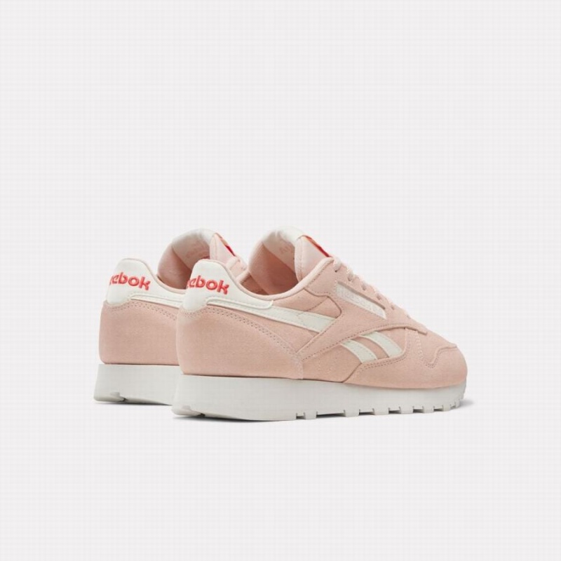 Reebok Classic Leather Women's Shoes Pink White | DVX3434VN