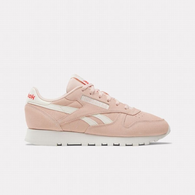 Reebok Classic Leather Women\'s Shoes Pink White | DVX3434VN