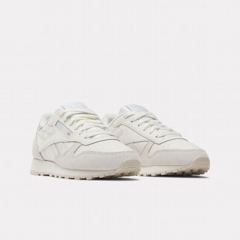 Reebok Classic Leather Women's Shoes White Blue | ADT3497AO