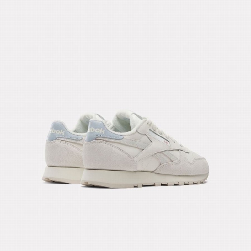 Reebok Classic Leather Women's Shoes White Blue | ADT3497AO