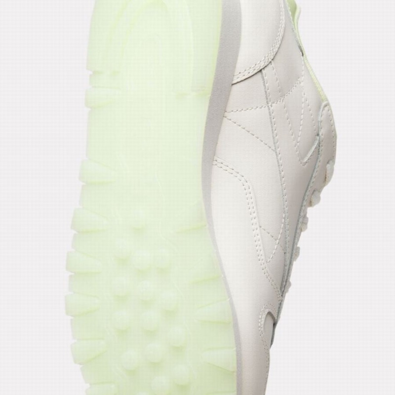 Reebok Classic Leather Women's Shoes White Green | IKP7136EU