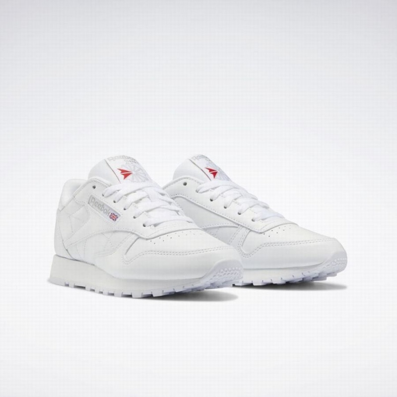 Reebok Classic Leather Women's Shoes White Grey | CTE10075VY