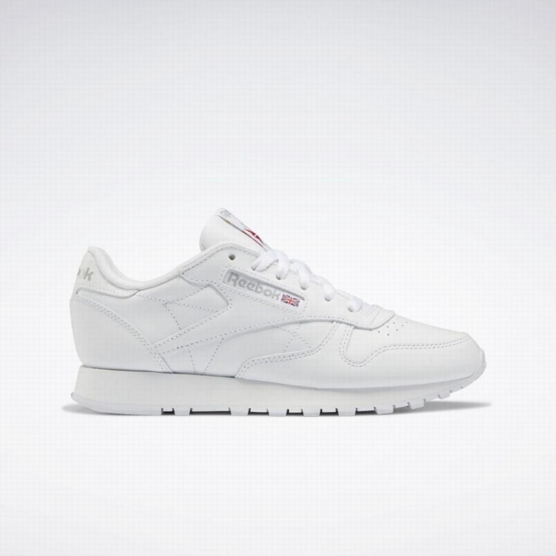 Reebok Classic Leather Women\'s Shoes White Grey | CTE10075VY