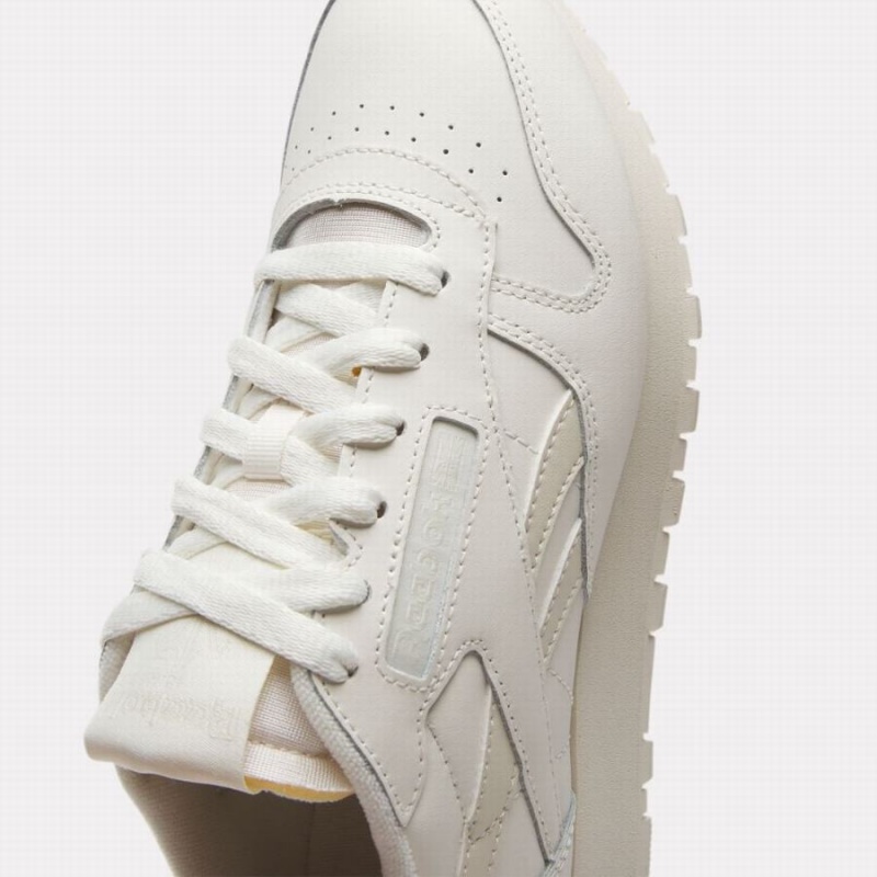 Reebok Classic Leather Women's Shoes White | LEN8629UO