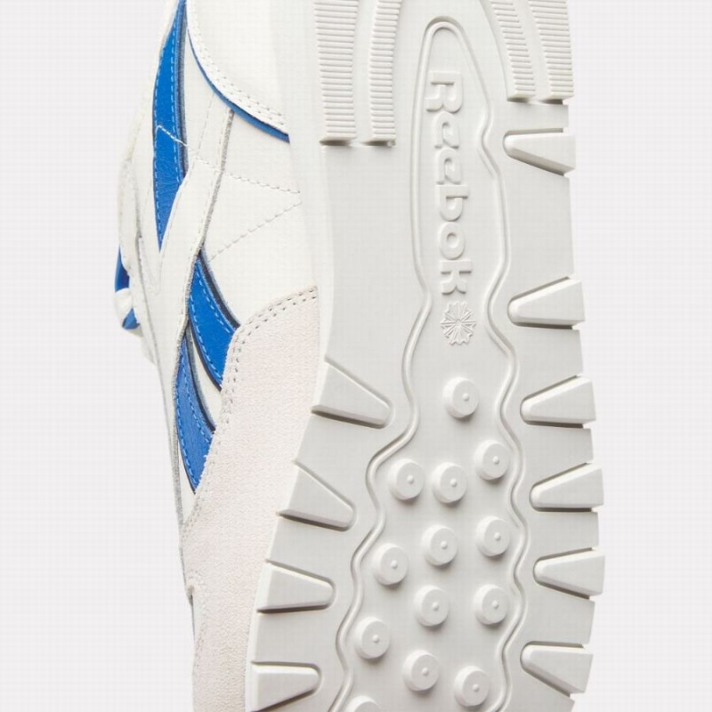 Reebok Classic Leather Women's Shoes White Blue Navy | WYG723PC