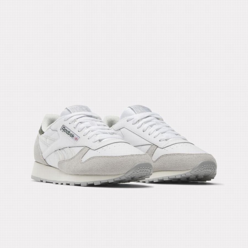 Reebok Classic Leather Women's Shoes White Grey | KTM1310OD