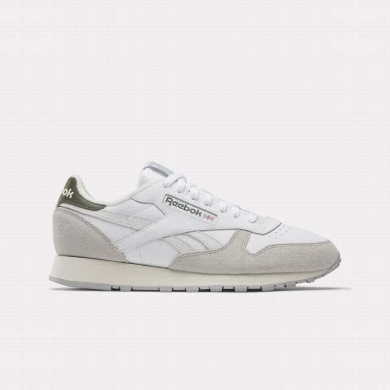 Reebok Classic Leather Women\'s Shoes White Grey | KTM1310OD