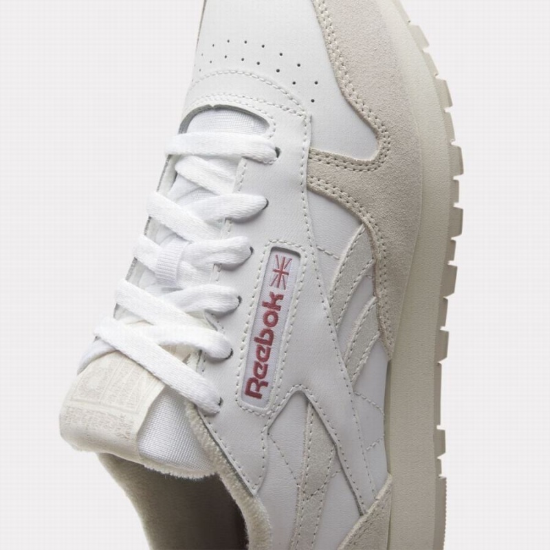 Reebok Classic Leather Women's Shoes White Rose | NYM6536XP