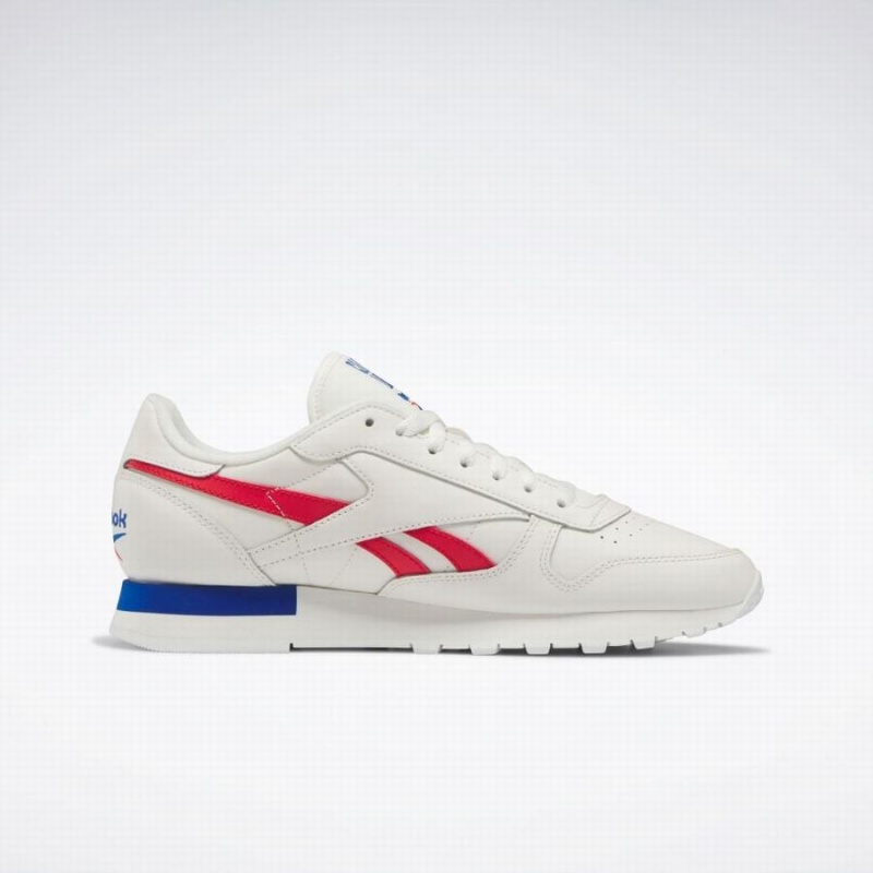 Reebok Classic Leather Women's Shoes White Red Blue | JUP761PU