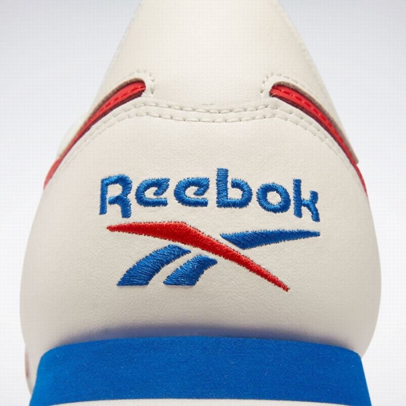 Reebok Classic Leather Women's Shoes White Red Blue | JUP761PU