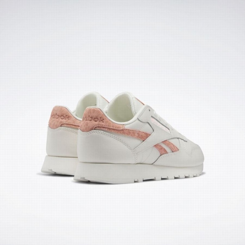 Reebok Classic Leather Women's Shoes White Orange | VNA883RI