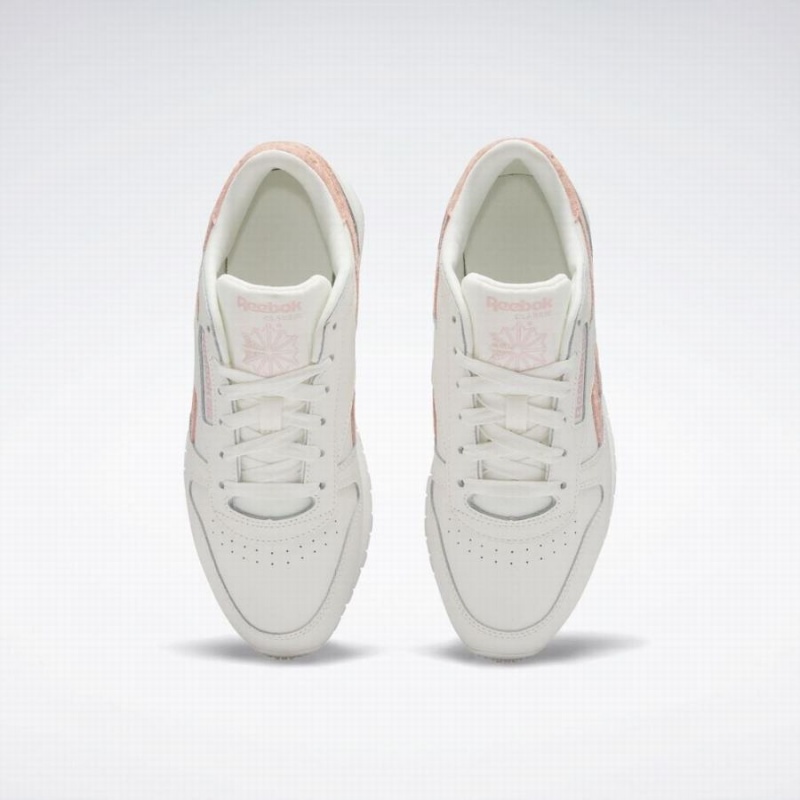 Reebok Classic Leather Women's Shoes White Orange | VNA883RI