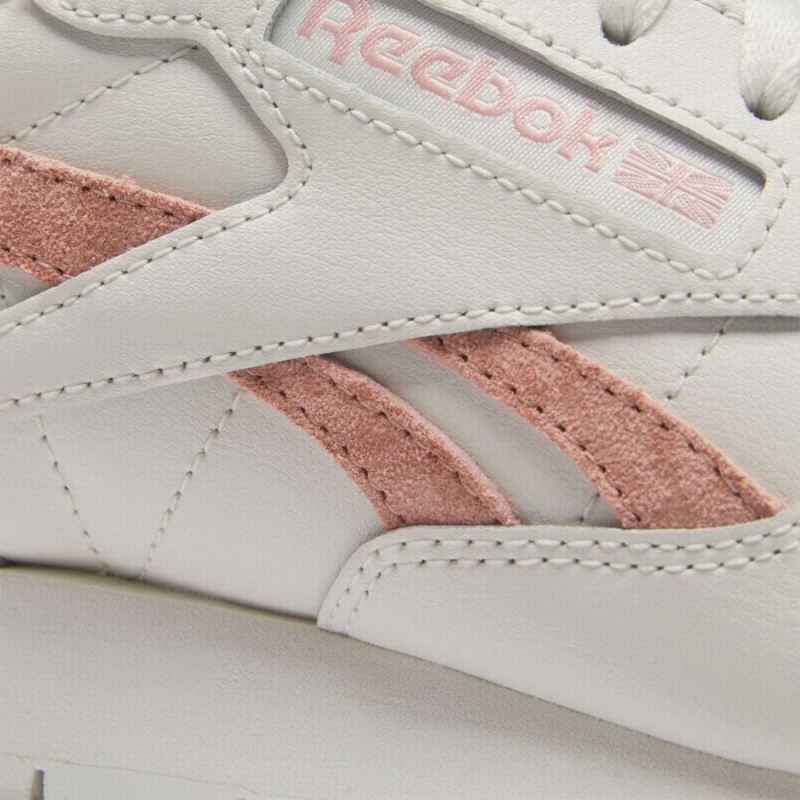 Reebok Classic Leather Women's Shoes White Orange | VNA883RI