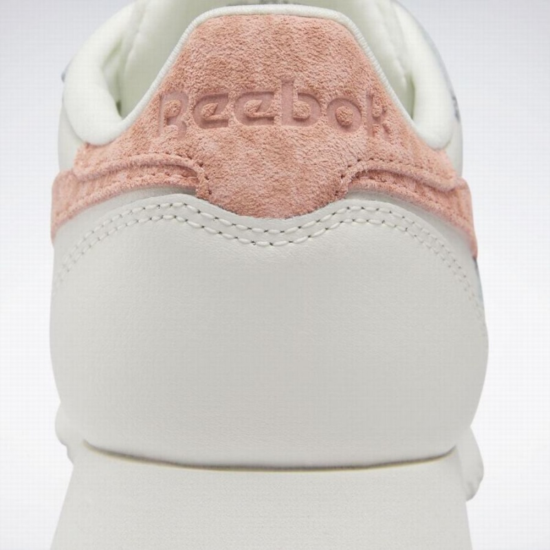 Reebok Classic Leather Women's Shoes White Orange | VNA883RI