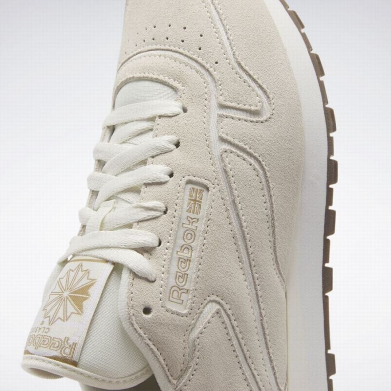 Reebok Classic Leather Women's Shoes White Beige | DHD1837TM