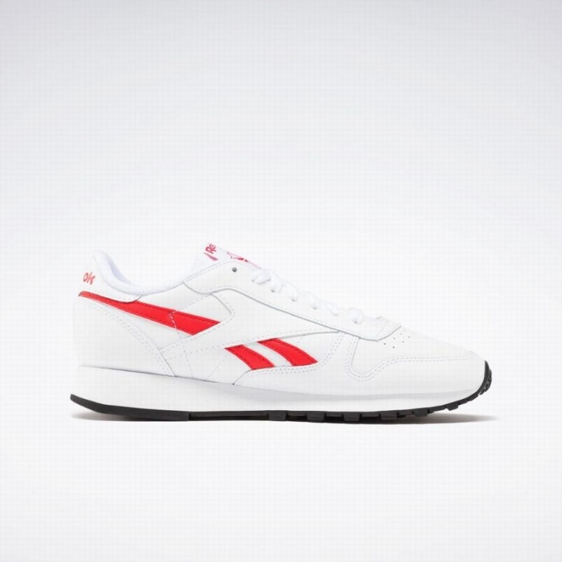 Reebok Classic Leather Women's Shoes White Red Black | EVT2655JJ