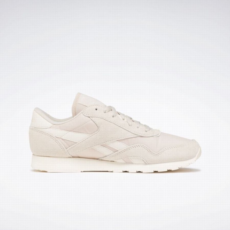 Reebok Classic Nylon Men's Shoes Beige White | AKU384ML