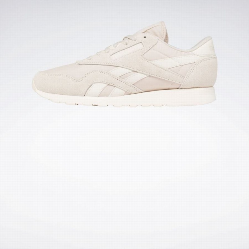 Reebok Classic Nylon Men's Shoes Beige White | AKU384ML