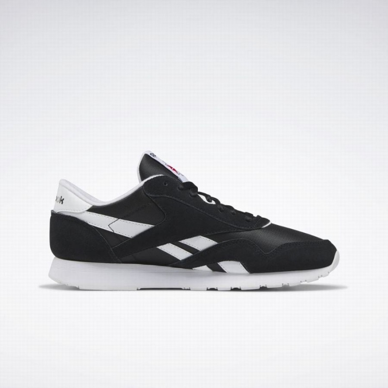 Reebok Classic Nylon Men's Shoes Black White | TCC950RN