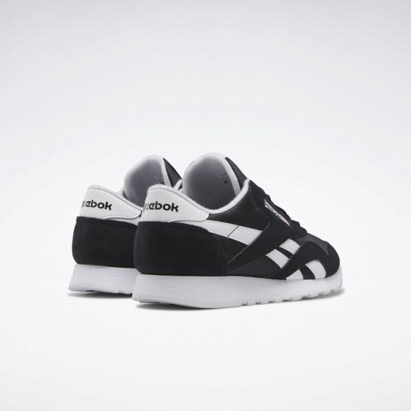 Reebok Classic Nylon Men's Shoes Black White | TCC950RN