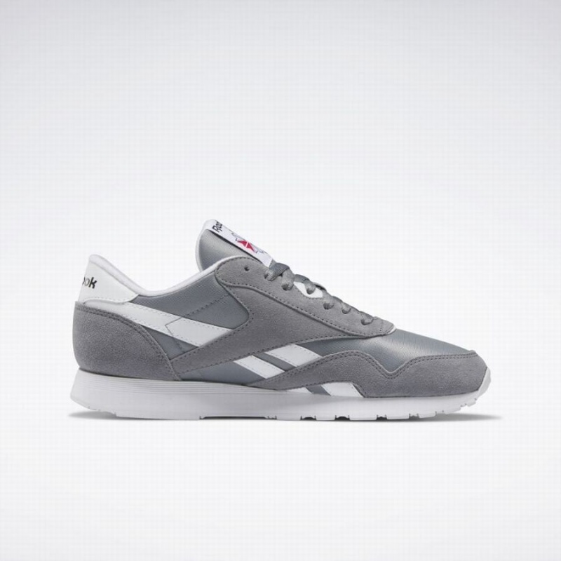 Reebok Classic Nylon Men's Shoes Grey White | UAB974KE