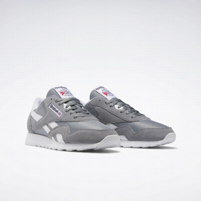 Reebok Classic Nylon Men's Shoes Grey White | UAB974KE