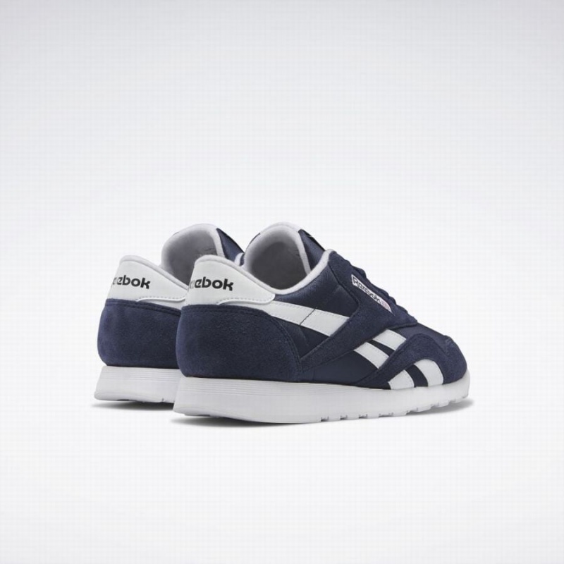 Reebok Classic Nylon Men's Shoes Navy White | BQE2514AB