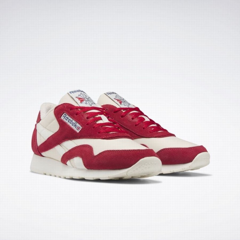 Reebok Classic Nylon Men's Shoes Red White | HFI9940QK