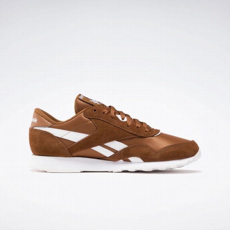 Reebok Classic Nylon Men's Shoes White Brown | GMA7531JV