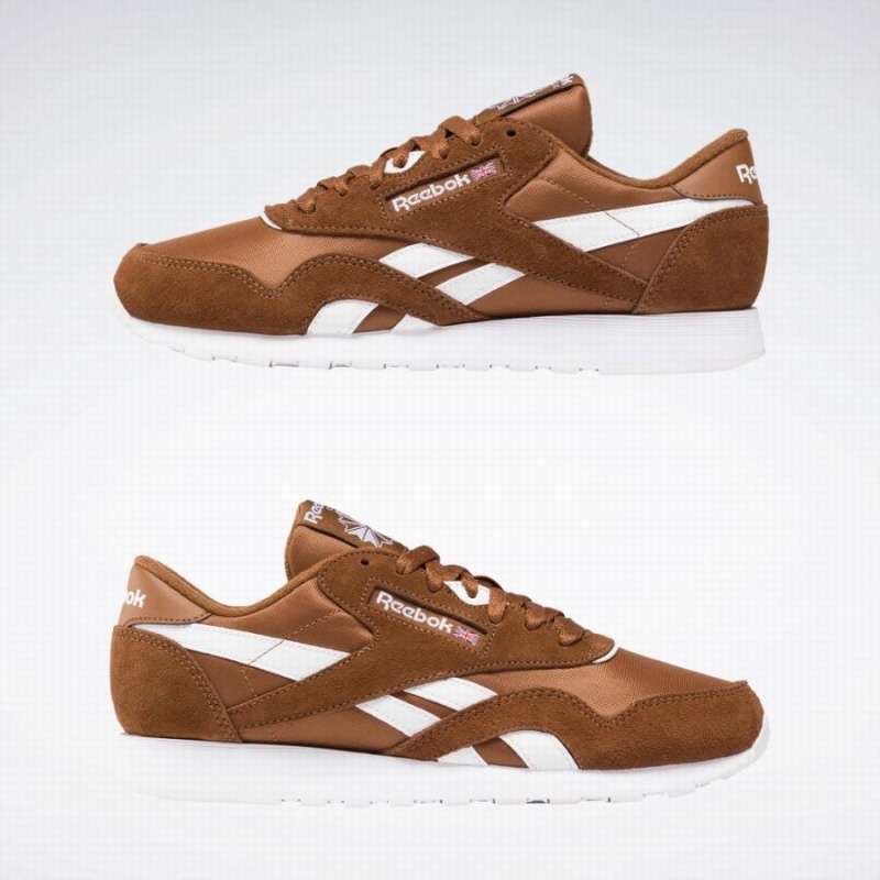 Reebok Classic Nylon Men's Shoes White Brown | GMA7531JV