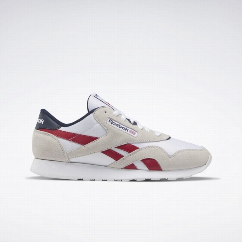 Reebok Classic Nylon Men\'s Shoes White Red Navy | TOB1728MR