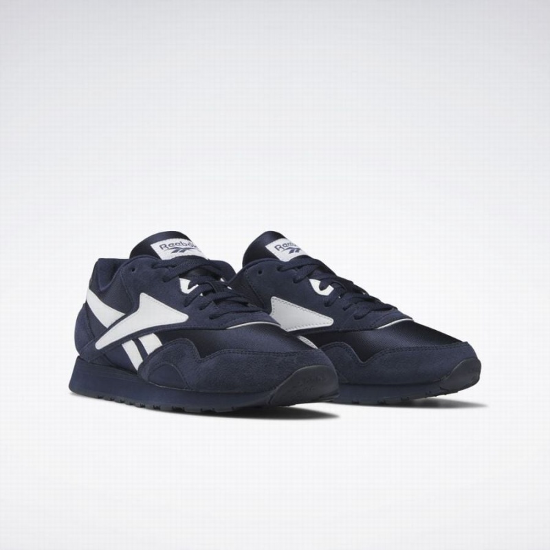 Reebok Classic Nylon Plus 1994 Men's Shoes Navy White | EQO2216SW