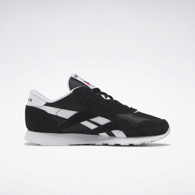 Reebok Classic Nylon Women's Shoes Black White | QSB6539HF