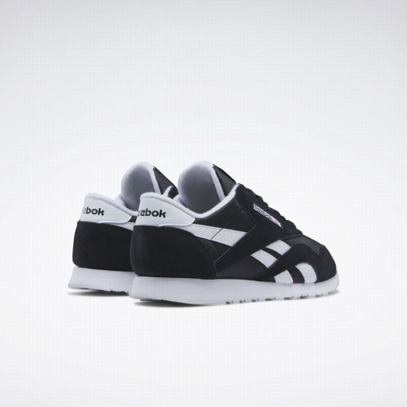 Reebok Classic Nylon Women's Shoes Black White | QSB6539HF