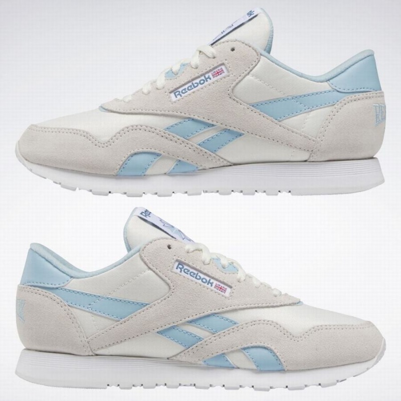 Reebok Classic Nylon Women's Shoes Blue White | GAW467HZ