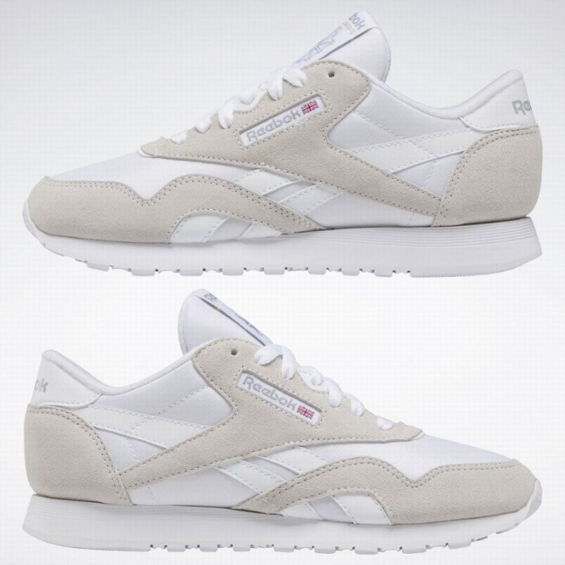 Reebok Classic Nylon Women's Shoes White Grey | WHB847OU