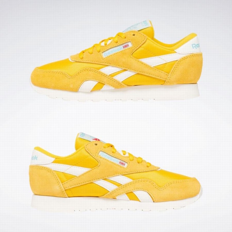 Reebok Classic Nylon Women's Shoes Yellow White | YEA5698TM