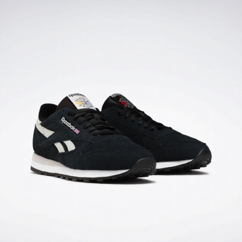 Reebok Classic Suede Women's Shoes Black Pink White | OOT2855SU