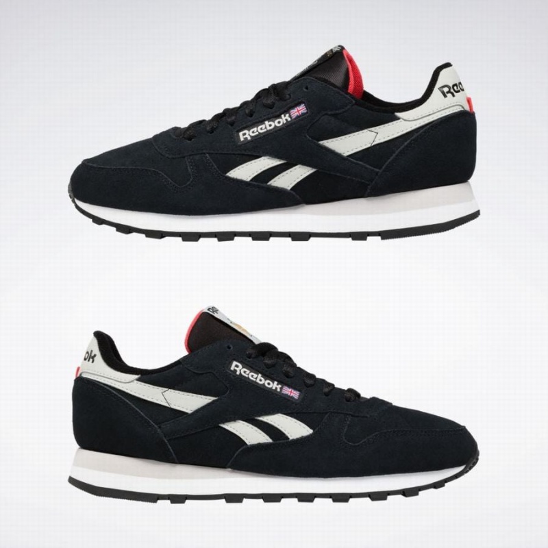 Reebok Classic Suede Women's Shoes Black Pink White | OOT2855SU