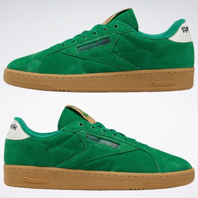 Reebok Club C 85 Grounds Women's Shoes Green Red | JDH8829UH