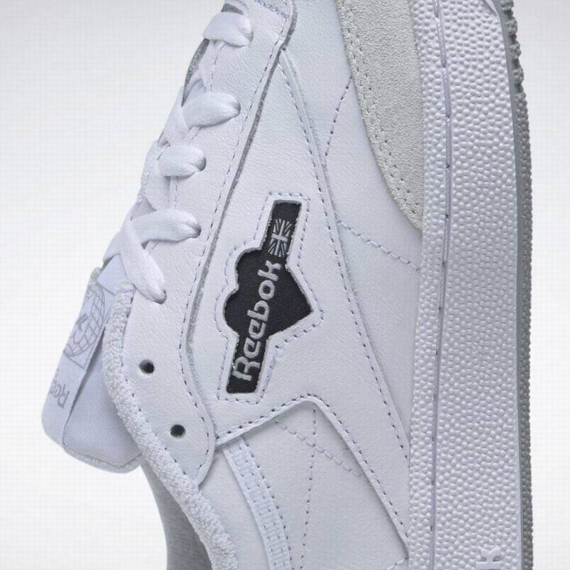 Reebok Club C 85 Men's Shoes White Black Grey | LBA2466YW