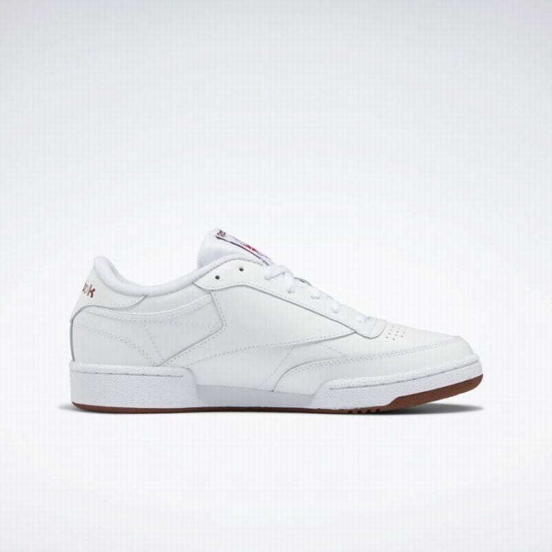 Reebok Club C 85 Men's Shoes White Brown | PGI4629VZ