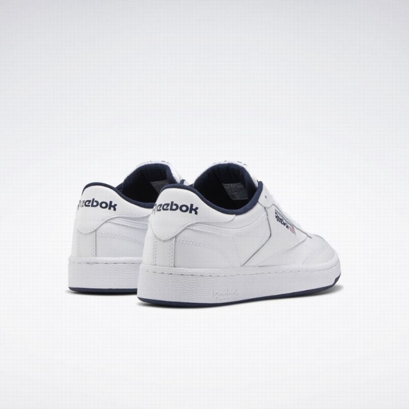 Reebok Club C 85 Men's Shoes White Navy | GRV769IF